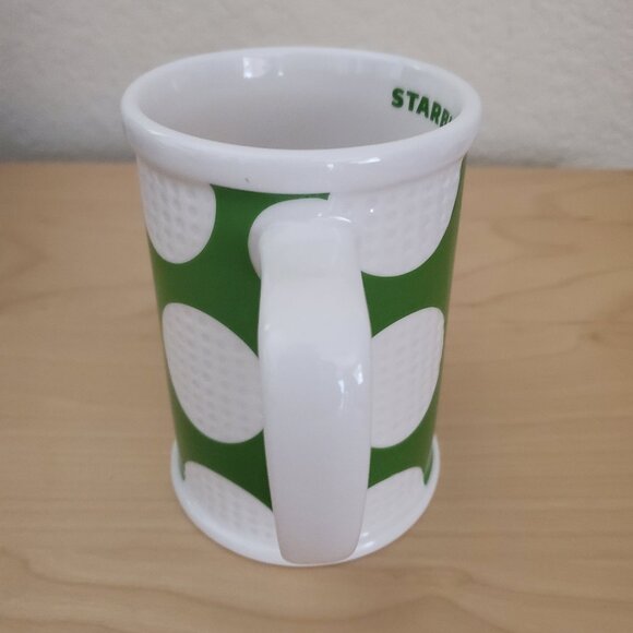 Starbucks Golfball Coffee Mug Textured Green White 16oz 2006 Golf - Picture 4 of 7